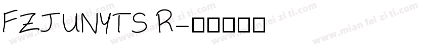 FZJUNYTS R字体转换